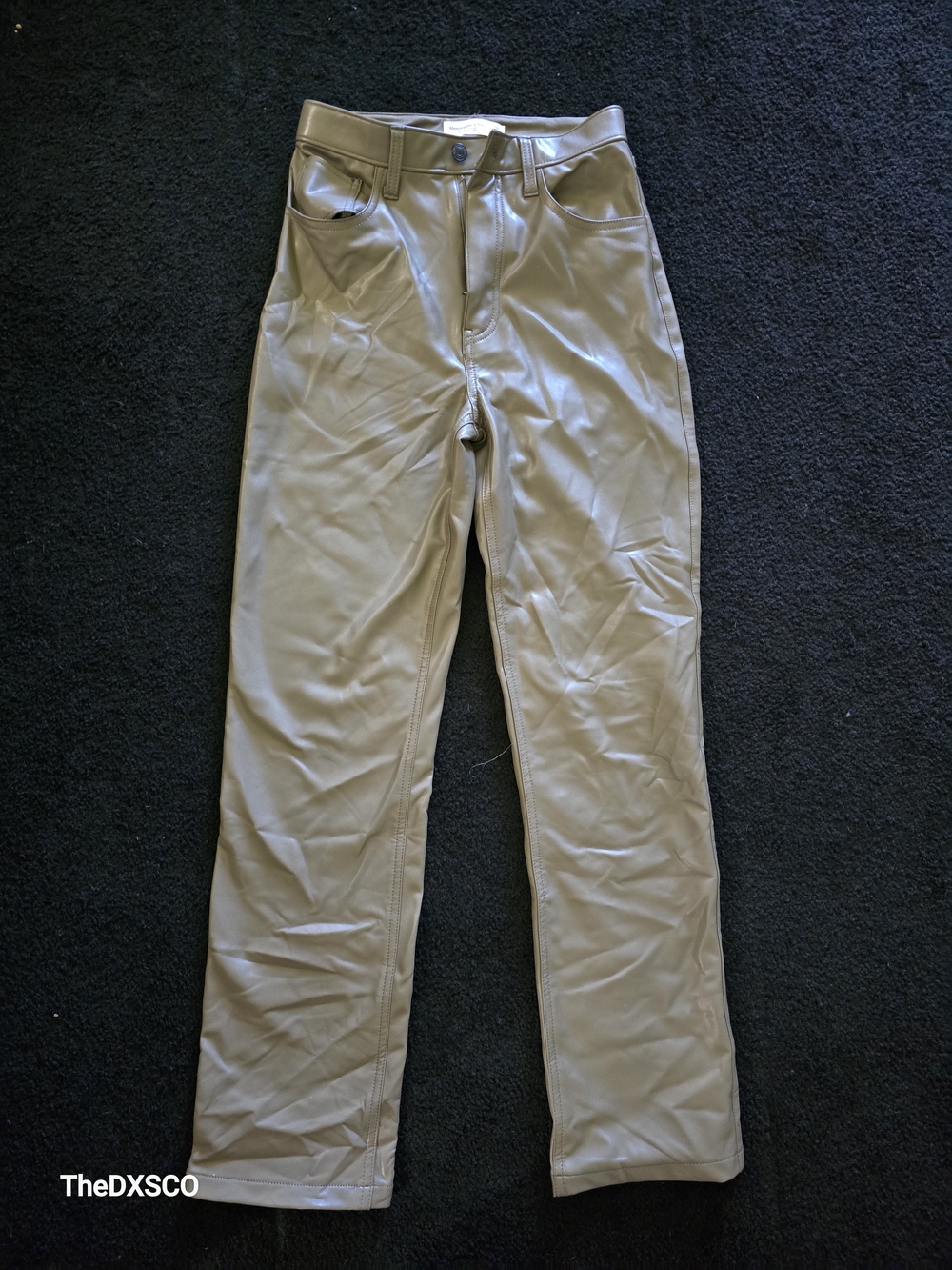 Abercrombie And Fitch Women's Faux Leather Pants in Taupe